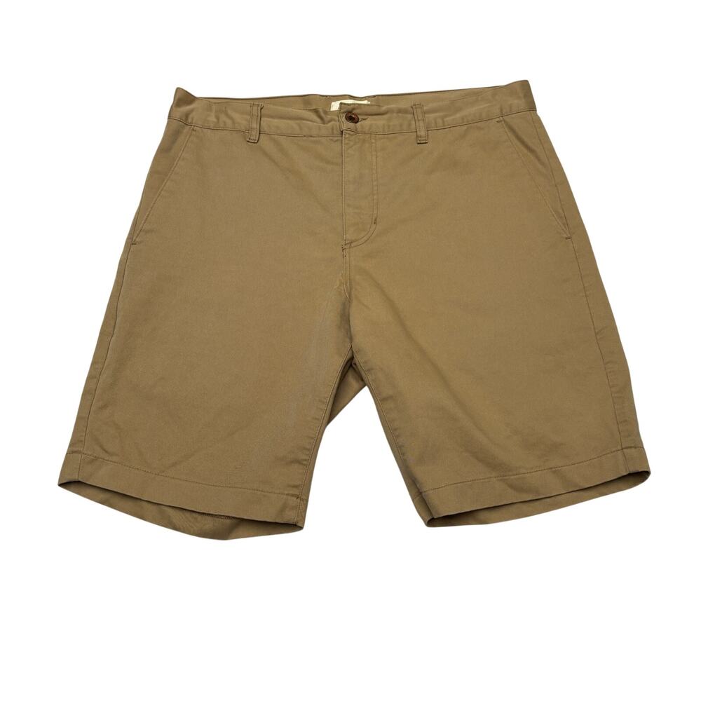 Taylor Stitch Cotton 9.5" Shorts Men's 33 Chino Khaki Casual
